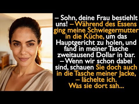 – Sohn, deine Frau bestiehlt uns! – Wenn wir schon dabei sind, schauen Sie doch auch in die Tasche..