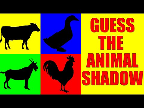 Guess the Farm Animal from Their Shadow | Quiz Game for Kids, Preschoolers and Kindergarten
