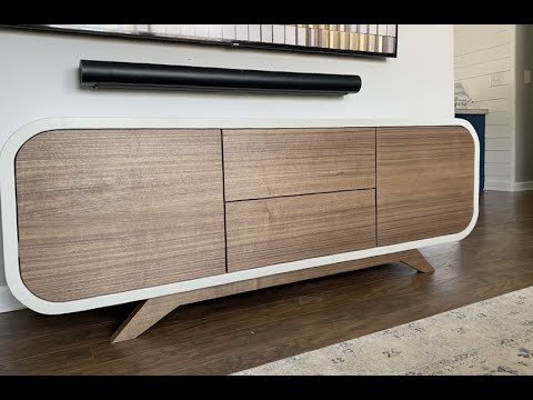 I Made A Walnut Kerf Bent Media Console