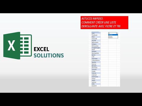 Astuces Excel - Comment créer des listes déroulantes avec filtres et tris sur Excel