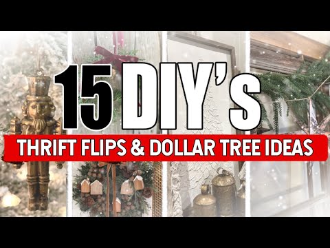 15 Dollar Tree & Thrift Flip DIYs Transforming thrifted finds Christmas DIY ideas | Home decor ideas
