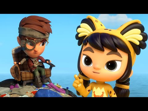 Пляжный монстр 🗑️ Великая мусорная битва! – Команда Флоры – Познавательный мультик о природе