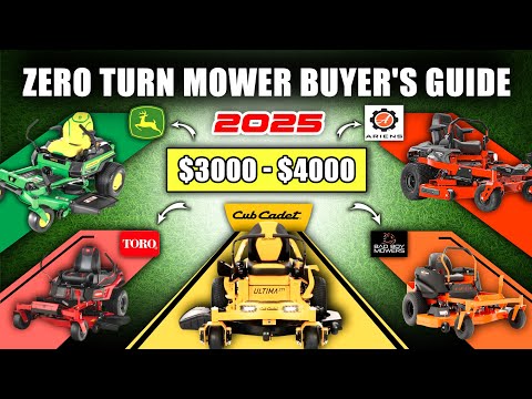 Best 2025 Zero Turn Mower Buyer's Guide. John Deere, Toro, Cub Cadet, Bad Boy, Areins