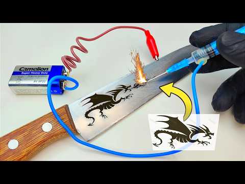 Drawing on metal - Make an expensive collectible knife very easily
