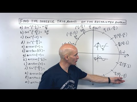 Evaluating Inverse Trig Functions - Find the Angle