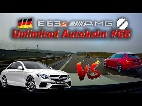 612 HP AMG E63S Meets 727 HP 2025 BMW M5 on the German Autobahn! Unlimited #66 [4k]