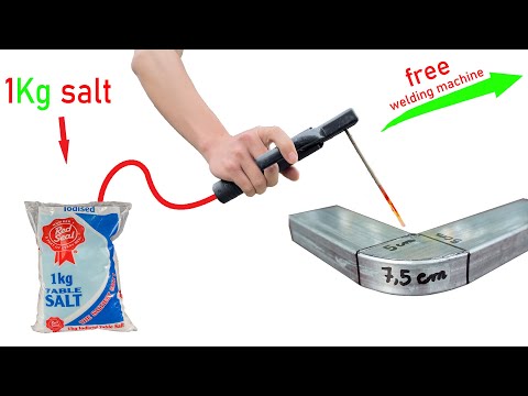 I make free 220v Welding Machine from 1 Kg Salt , future ideas 2023