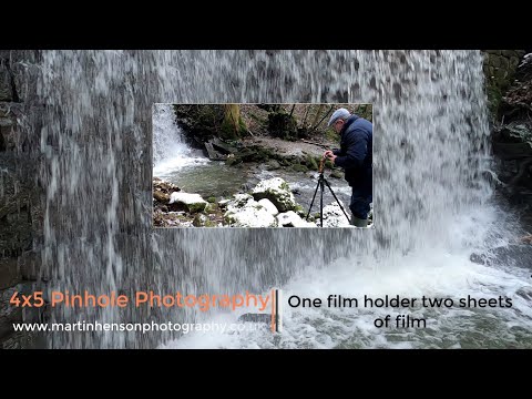 Pinhole Photography, I photographed a Waterfall with my 4x5 pinhole camera
