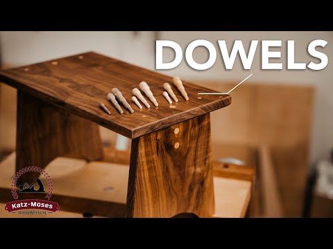 Gorgeous Hardwood Dowel Joinery Kitchen Stool (FREE Plans) - One day Woodworking Build