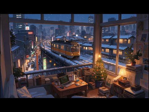 Snowy Night Lofi โ๏ธ Chill Beats for Calm Focusโจ