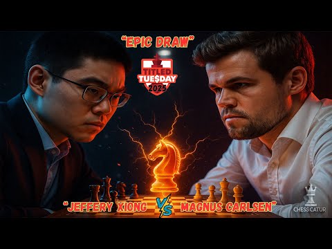 Magnus Carlsen Held to a Draw by Jeffery Xiong!🔹Chess Event Titled Tuesday Nov 18, 2025