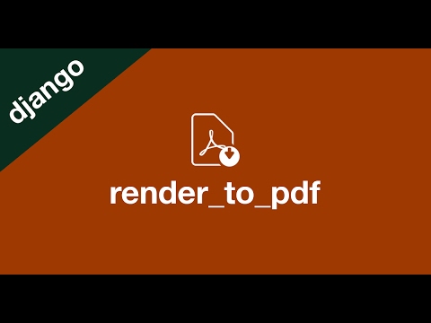 Render a Django HTML Template to a PDF file // Django Utility // CFE // Render_to_PDF