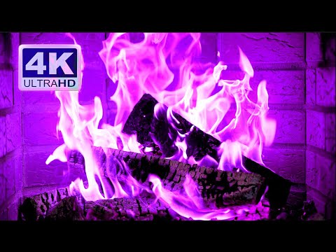 🔥 PURPLE FIREPLACE 4K Ultra HD