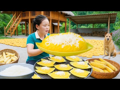 How to make coconut cheese corn cake, harvest giant mangoes to sell at the market, take care of pets