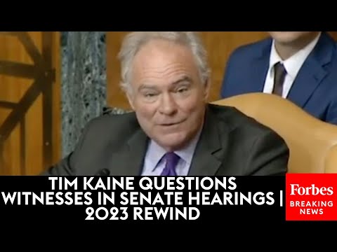 SUPERCUT: Tim Kaine Questions Witnesses In Senate Hearings | 2023 Rewind