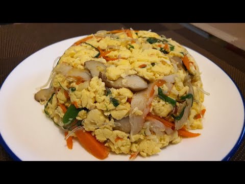 Scrambled Egg with Glass Noodles | 桂花翅炒蛋