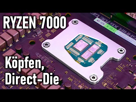 Ryzen 7000 köpfen - unglaubliche Temperaturen durch Direct Die Kühlung