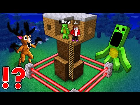 Mikey and JJ Build SECRET TREE BASE vs BURIED ALIVE MIKEY ! (99 Nights) - Minecraft (Maizen)
