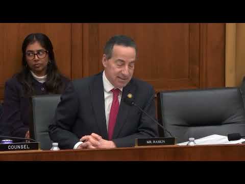Ranking Member Raskin's Opening Statement at Hearing on Trump's Affordability Crisis