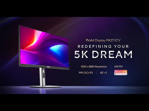 ASUS ProArt Display 5K PA27JCV Professional Monitor E-Tail video