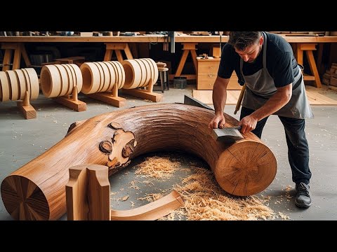 Creative Woodworking Ideas from Discarded Wood Pieces Combined with RedWood Logs