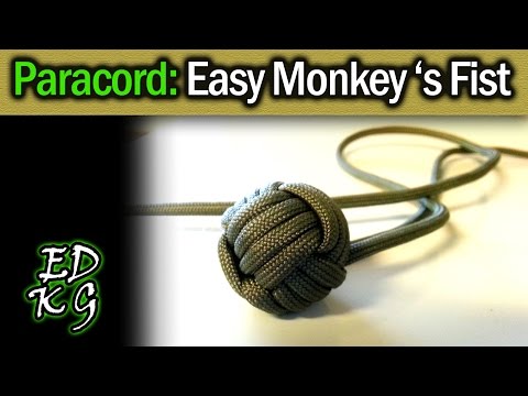 Simple Paracord: Monkey's Fist (EASY 4 pass version)