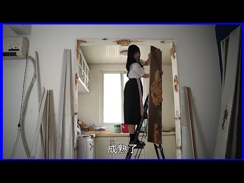 The young girl who renovated the apartment bought and restored the beautiful furniture