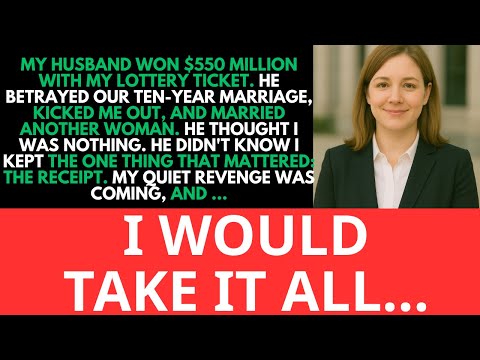 My husband won $550M in lottery, and kicked me out. Unaware i owned the winning ticket...