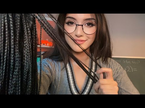 The German Exchange Student Counts Your Braids During Class ~ ASMR Personal Attention