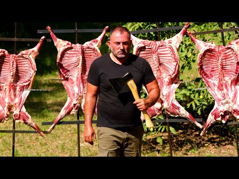 32  МЯСО ЧЕТЫРЕХ БАРАНОВ НА КОСТРЕ