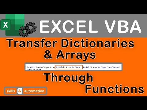 Excel VBA || Transfer Dictionaries and Arrays through Functions || Make your code more manageable!