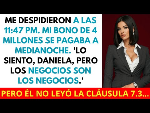 Me Despidieron un Día Antes de Mi Bono de $4 Millones — Pero una Sola Cláusula lo Cambió Todo