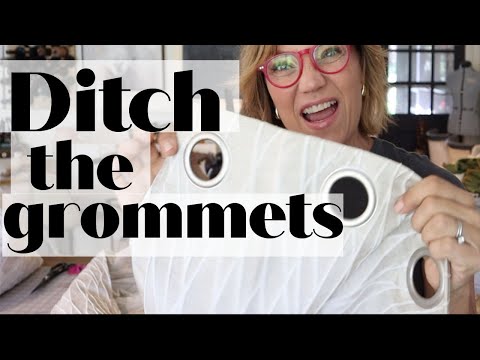 How I hacked grommet top curtains into custom box pleated drapery.