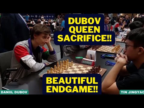 Dubov’s Bold Queen Sacrifice! ✨ Beautiful Endgame Masterclass vs Tin Jingyao | World Rapid Team 2024