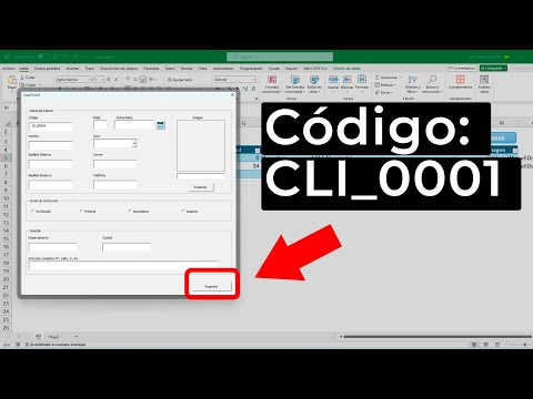 Botón Guardar para Formularios VBA  en Excel (Generar Código Cli_001)