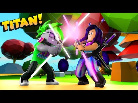 Becoming a TITAN to be the STRONGEST PLAYER in Saber Simulator! (Roblox)