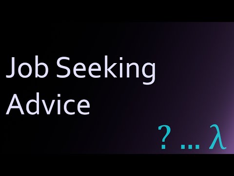 Job Seeking Advice
