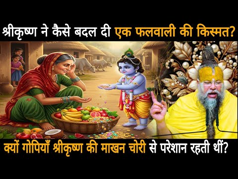 श्रीकृष्ण ने कैसे बदल दी एक फलवाली की किस्मत,क्यों गोपियाँ श्रीकृष्ण की माखन चोरी से परेशान रहती थी?