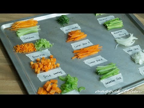 *요리 기초* 칼의 종류, 야채 써는 방법, 칼 사용방법, Types of knives, how to cut vegetables, how to use knives