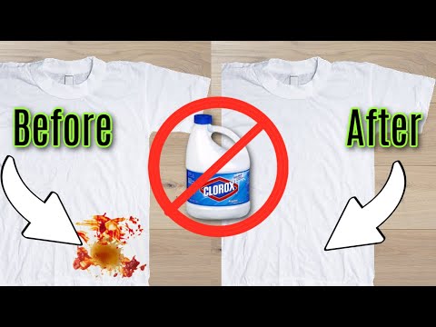 BEST homemade stain remover EVER! How to get STAINS out of a WHITE SHIRT that has been washed