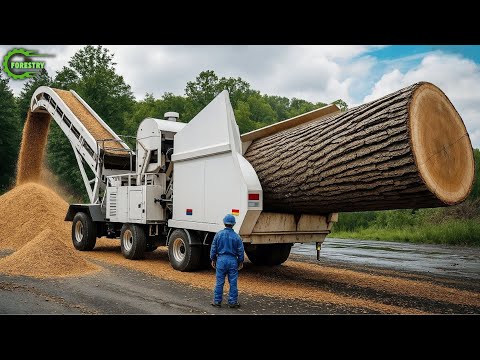 Dangerous Fastest Monster Wood Chipper In Acition | Incredible Tree Shredder Working #6