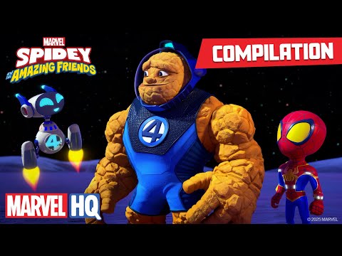 Spidey Teams up with Thing and H.E.R.B.I.E. 🕷️| Spidey and His Amazing Friends | Full Ep Compilation