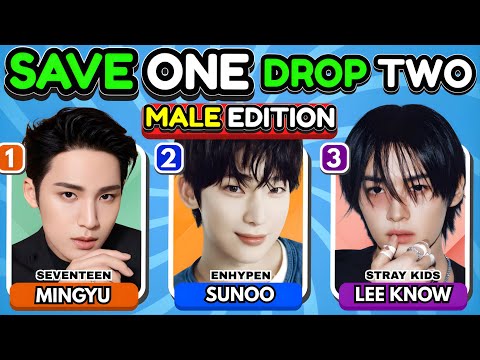 SAVE ONE DROP TWO: K-POP IDOLS MALE EDITION (MOST POPULAR) #3✨| K-Pop Quiz Game 2025
