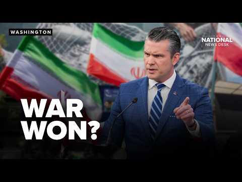 Hegseth CLAIMS VICTORY after Iran ceasefire