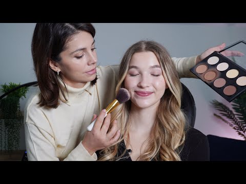 ASMR Glowing Makeup Interview with Skin Care & Soft Brushes | Relaxing Session for Deep Sleep