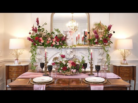 Opulent Baroque Valentine’s Day: A Romantic Floral Study at the 1895 Victorian Estate