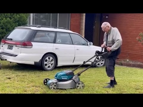 Lewis is 83 and struggling to mow his lawn. I decided to surprise him