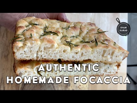 Evan Karas:  How to Make Authentic Homemade Focaccia Bread - Super Easy | Evan Karas