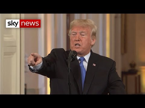 Angry Donald Trump clashes with CNN reporters at news conference