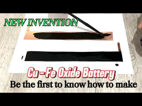 A New Battery Invention (Cu-Fe Oxide Battery) You Can Make it at Home | DIY Battery